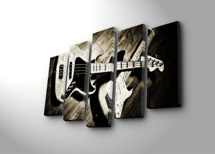 Wallity Set de 5 pinturas decorativas en lienzo Multicolor 5PATK-36